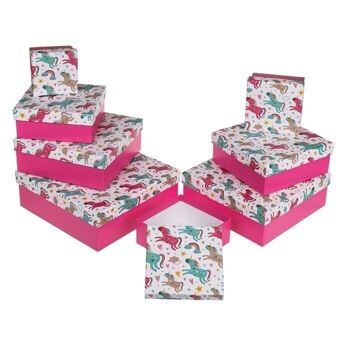 Coffret cadeau rose avec des licornes, 2