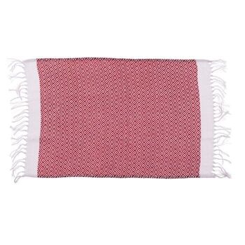 Fouta de hammam premium rouge/blanc 2