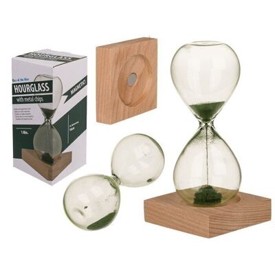 green magnetic sand hourglass,