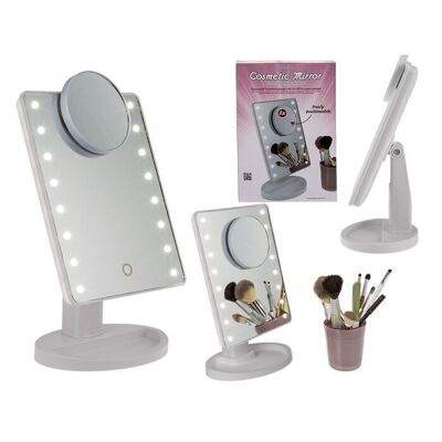 Schminkspiegel mit 16 LED & Lupenspiegel,