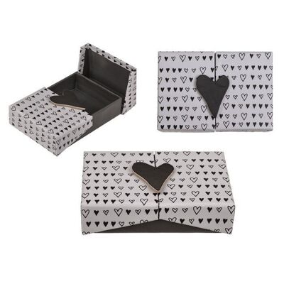 Black and white surprise box, heart,
