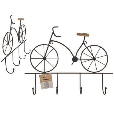 Black metal coat rack, bicycle, with 4