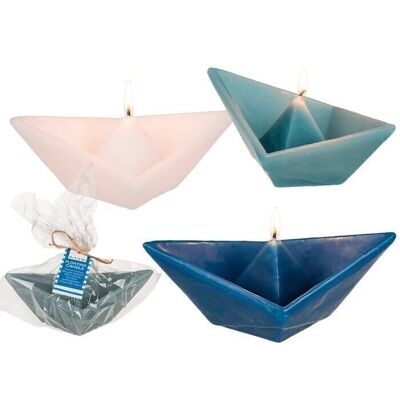 floating candle, paper boat,