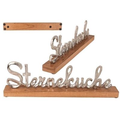 Silver-colored metal lettering, star kitchen,