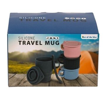 Mug de voyage en silicone, extensible, environ 11 x 11 cm, 2