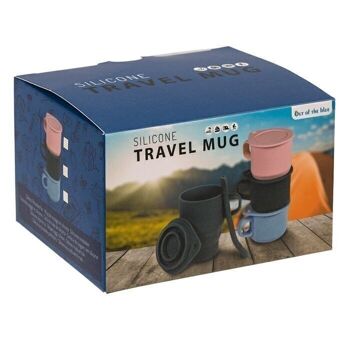 Mug de voyage en silicone, extensible, environ 11 x 11 cm, 3