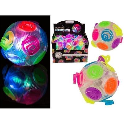 Jumping ball, crazy flashing, rainbow, approx. 8 cm,