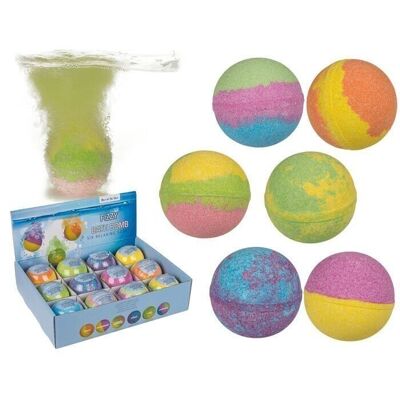 Bubbling bath ball, colourful, approx. 180 g,