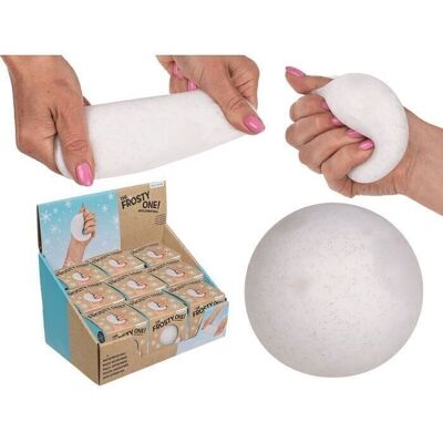 Squeeze anti-stress ball, snowball,