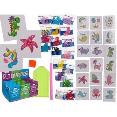 Stickers to design yourself, set of 12, 3-fold