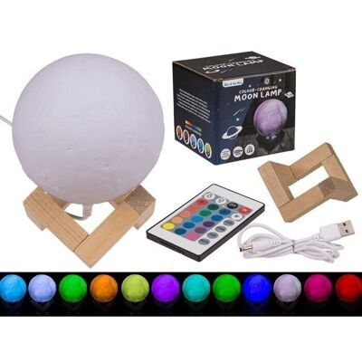 Luce d'atmosfera, luna, con LED che cambia colore,