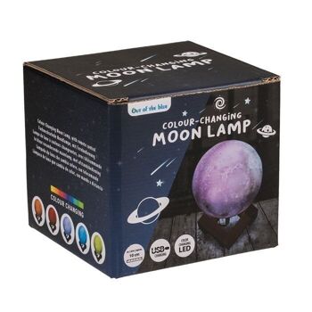 Lumière d'ambiance, lune, avec LED changeant de couleur, 3