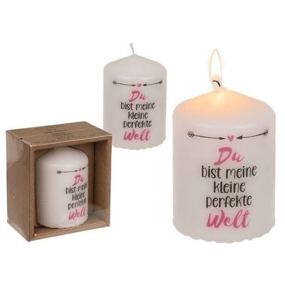 Pillar candle, you are my little perfect world,