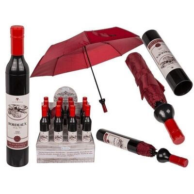 Pocket umbrella, wine bottle, D: approx. 90 cm,