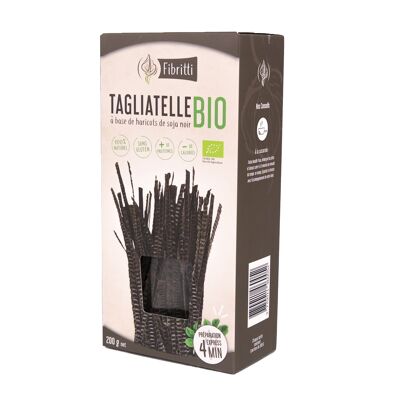 Pâtes - tagliatelles bio de haricots de soja noir - sans gluten