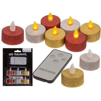 Tea light with warm white LED, Glamour,