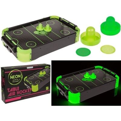 Table air hockey game, glow in the dark,