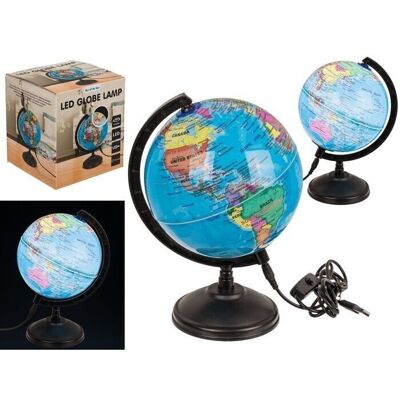 Table lamp with LED, globe, H: approx. 15.5 cm,