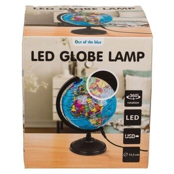 Lampe à poser avec LED, globe, H : environ 15,5 cm, 2