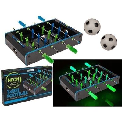 Table football game, table football, glow in the dark,