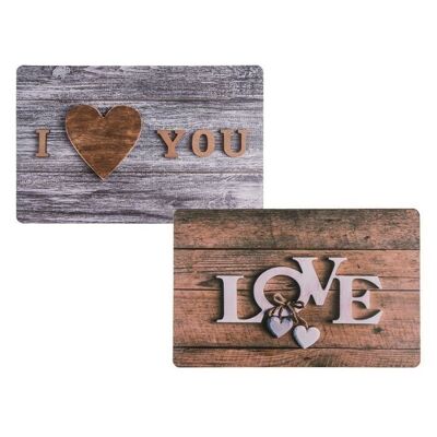 Placemat, Love & I love You sorted,