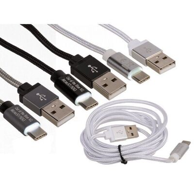 Cable de carga USB para tipo C, aproximadamente 2 m,