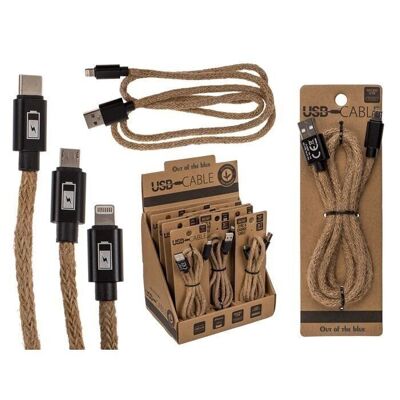 Cable de carga USB, cuerda, para iPhone, Micro USB y