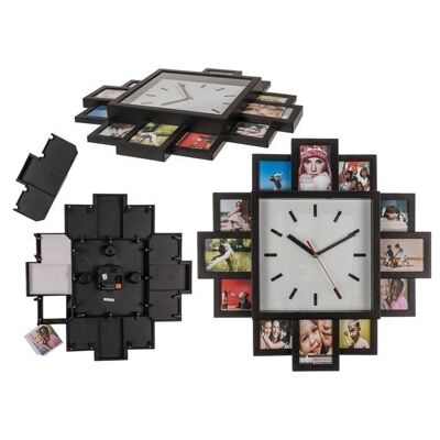 Wall clock with 12 picture frames, approx. 21 cm,