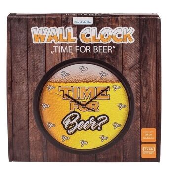 Horloge murale, Time for Beer, D : environ 29 cm, 2