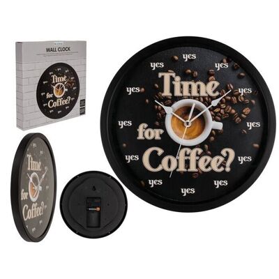 Reloj de pared, Time for Coffee, dia: 29 cm aprox.,