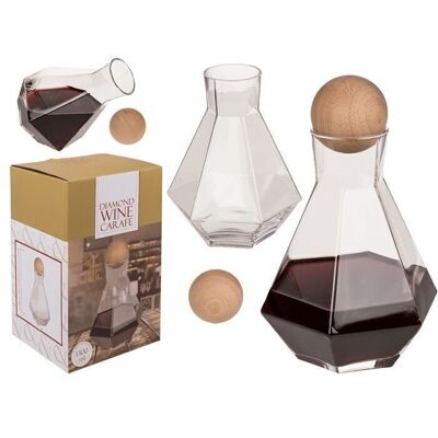 Wine carafe, Diamond, approx. 1300 ml,