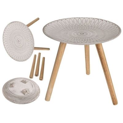 Table d'appoint en bois blanc/naturel,