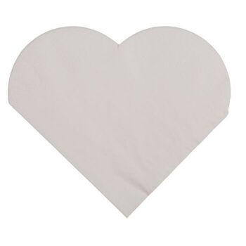 Serviettes en papier blanches en forme de coeur 3