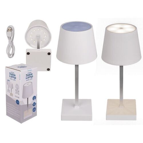 Weiße Tisch-Lampe mit LED,