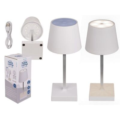 Lampe de table blanche avec LED,