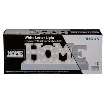 Lettrage blanc, Home, avec 28 LED blanc chaud, 2
