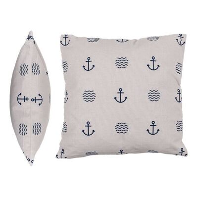 White decorative cushion, Modern Maritime, 2