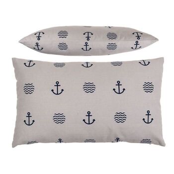 Coussin décoratif blanc, Modern Maritime, 1