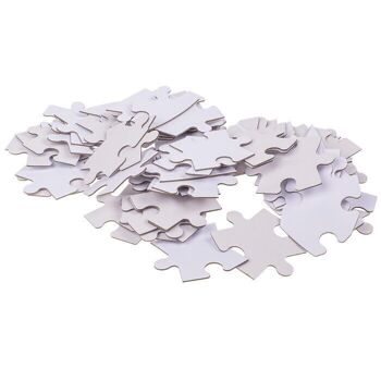 Puzzle coeur blanc, 80 pièces inscriptibles, 5