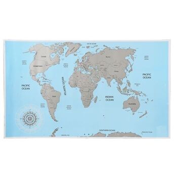 Carte du monde à gratter, environ 88 x 52 cm, 6