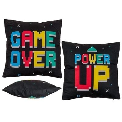 Oreiller réversible, Power Up & Game Over,