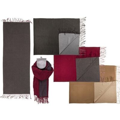 Sciarpa invernale, doppio colore,