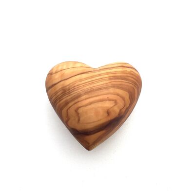 Corazón tallado a mano 6 cm Corazón decorativo de madera de olivo