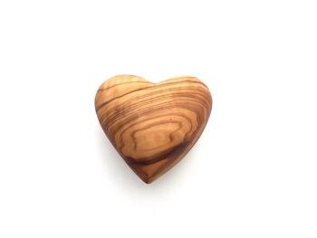 Coeur sculpté à la main 6 cm Coeur décoratif en bois d'olivier