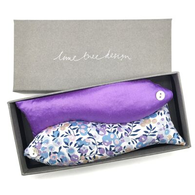 Lila Lavendel Schachtel mit 2 Lavendelfischen Made with Liberty