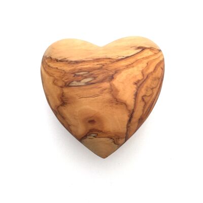 Corazón tallado a mano 10 cm Corazón decorativo de madera de olivo