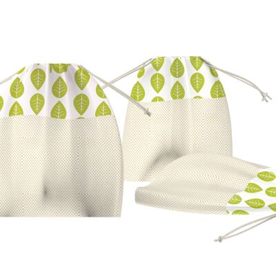 Set de 2 redes para frutas y verduras talla S Decoración hoja