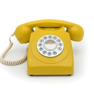 Gpo 746 Telephone Mustard Orange Button