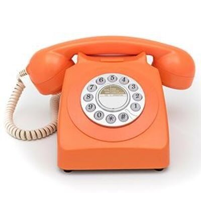 Gpo 746 telefono a pulsanti rosa arancione