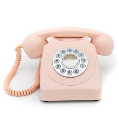 Gpo 746 Telefono con pulsanti a rosa rossa